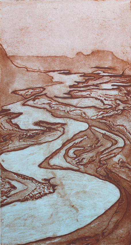 Etching with aquatint and relief roll, 19.5” x 10.5”