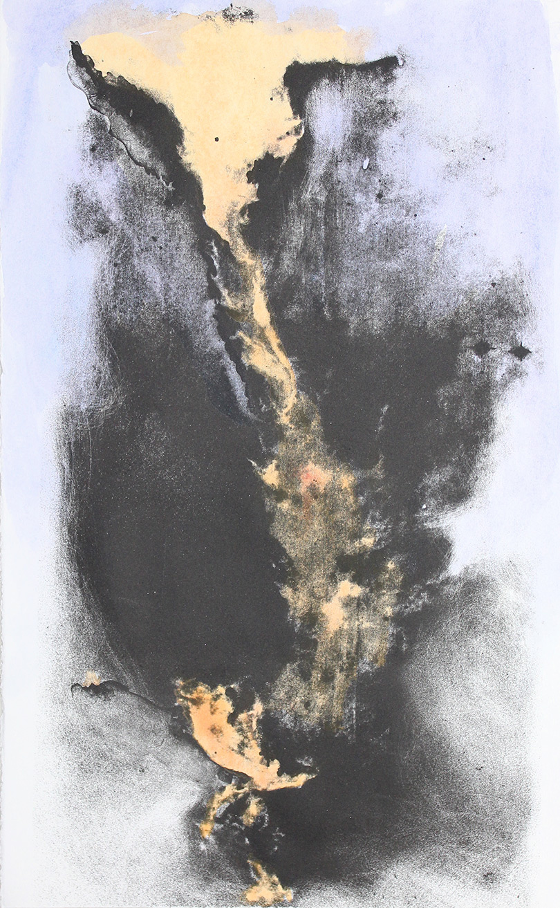 Lithograph with monotype, 20” x 12”